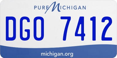 MI license plate DGO7412