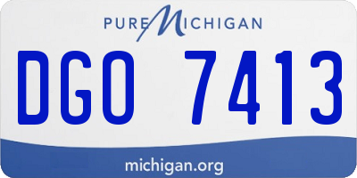 MI license plate DGO7413