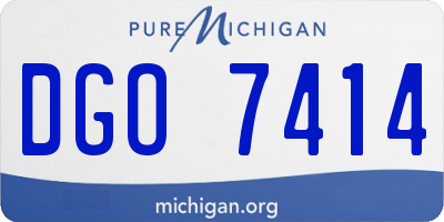 MI license plate DGO7414