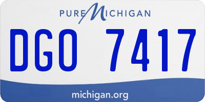 MI license plate DGO7417