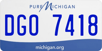 MI license plate DGO7418