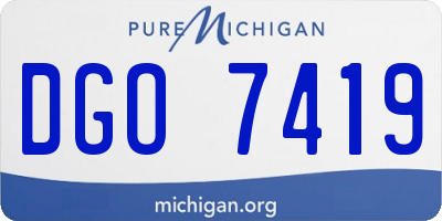 MI license plate DGO7419