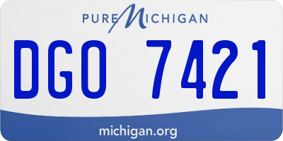 MI license plate DGO7421