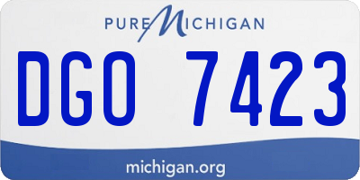 MI license plate DGO7423
