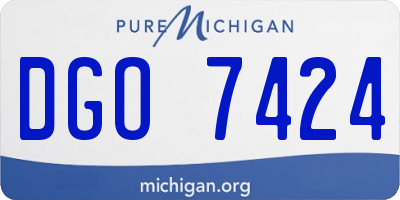 MI license plate DGO7424