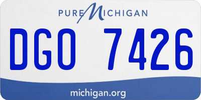 MI license plate DGO7426