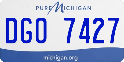 MI license plate DGO7427