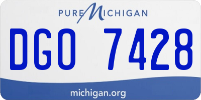 MI license plate DGO7428