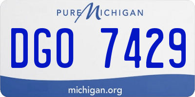 MI license plate DGO7429