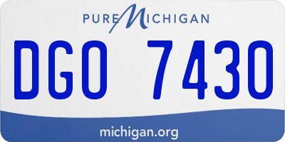 MI license plate DGO7430