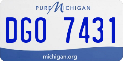 MI license plate DGO7431