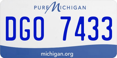 MI license plate DGO7433