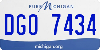 MI license plate DGO7434