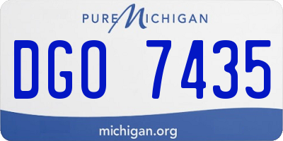 MI license plate DGO7435