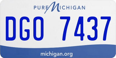 MI license plate DGO7437