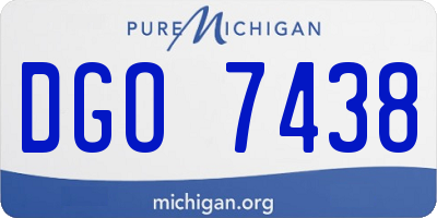 MI license plate DGO7438