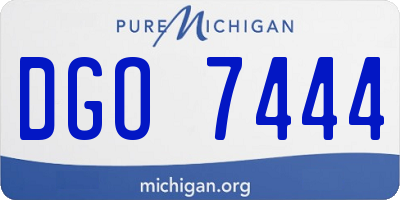 MI license plate DGO7444
