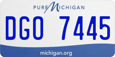MI license plate DGO7445