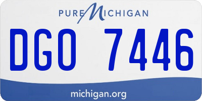 MI license plate DGO7446