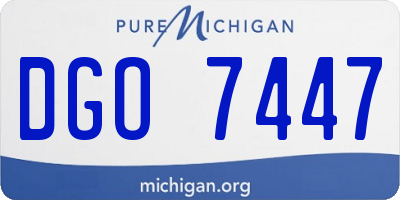MI license plate DGO7447