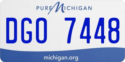 MI license plate DGO7448