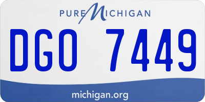 MI license plate DGO7449