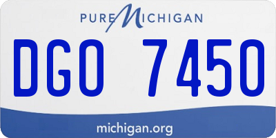 MI license plate DGO7450