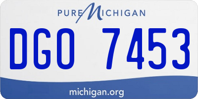 MI license plate DGO7453