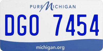 MI license plate DGO7454