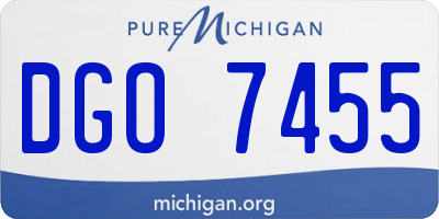 MI license plate DGO7455