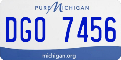 MI license plate DGO7456