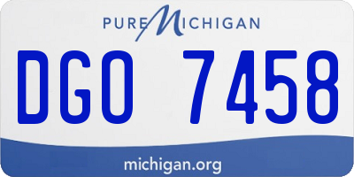 MI license plate DGO7458