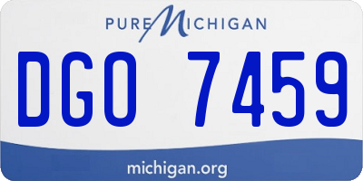 MI license plate DGO7459