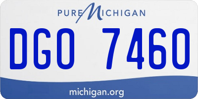 MI license plate DGO7460