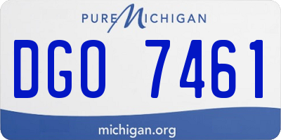MI license plate DGO7461