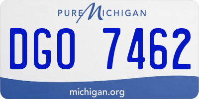 MI license plate DGO7462