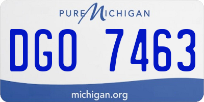 MI license plate DGO7463