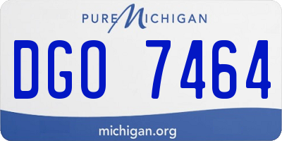 MI license plate DGO7464