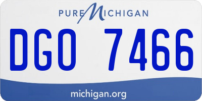 MI license plate DGO7466