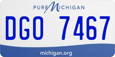 MI license plate DGO7467