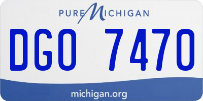 MI license plate DGO7470