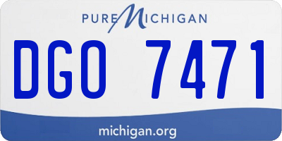 MI license plate DGO7471