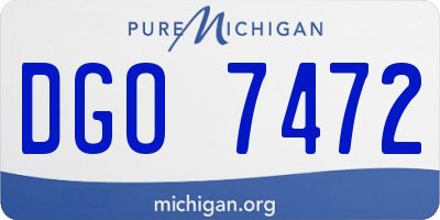 MI license plate DGO7472