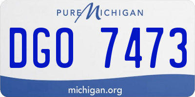 MI license plate DGO7473
