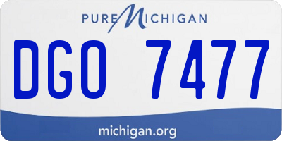 MI license plate DGO7477