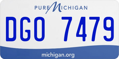 MI license plate DGO7479