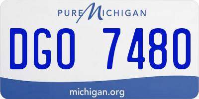 MI license plate DGO7480