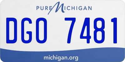 MI license plate DGO7481