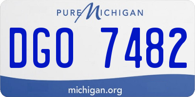 MI license plate DGO7482