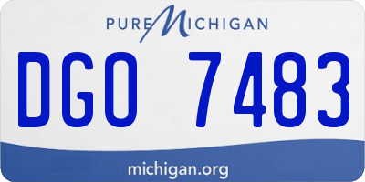 MI license plate DGO7483